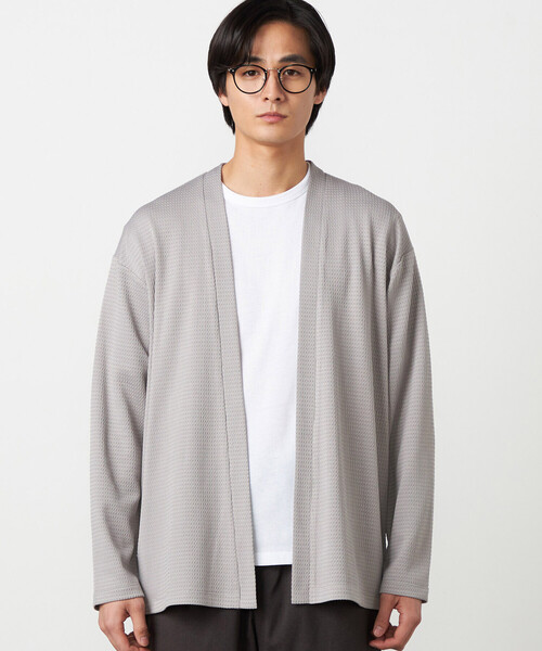 COMME CA ISM（コムサイズム）の「【セットアイテム】ボタンレスカーディガン+Tシャツ（カーディガン/ボレロ・メンズ・グレー/ブラック・LARGE/MEDIUM）」の13枚目の写真
