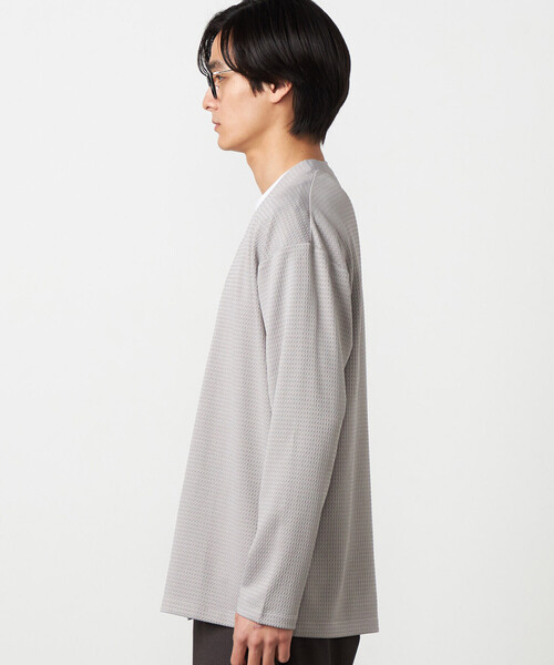 COMME CA ISM（コムサイズム）の「【セットアイテム】ボタンレスカーディガン+Tシャツ（カーディガン/ボレロ・メンズ・グレー/ブラック・LARGE/MEDIUM）」の14枚目の写真