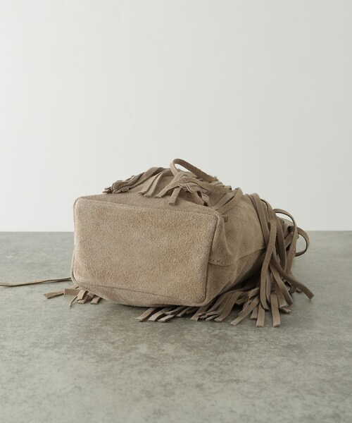 GALLEST（ギャレスト）の「スエードフリンジバッグ（ハンドバッグ・レディース・ベージュ/ダークブラウン・00）」の6枚目の写真