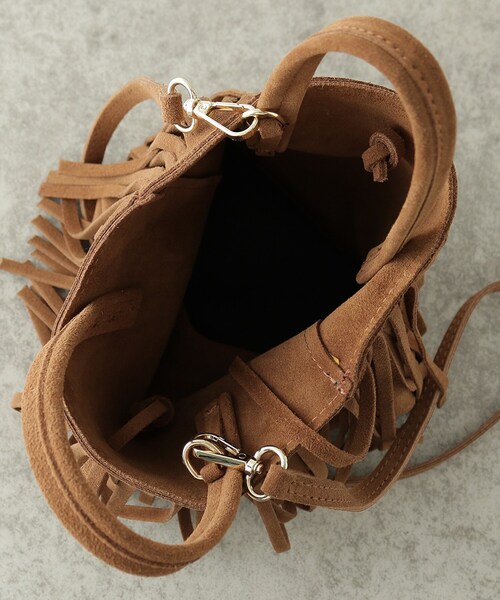 GALLEST（ギャレスト）の「スエードフリンジバッグ（ハンドバッグ・レディース・ベージュ/ダークブラウン・00）」の7枚目の写真