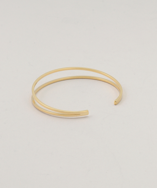 SLOBE IENA（スローブイエナ）の「SLOBE ダブルバングル（ネックレス・レディース・ゴールド・FREE）」の4枚目の写真