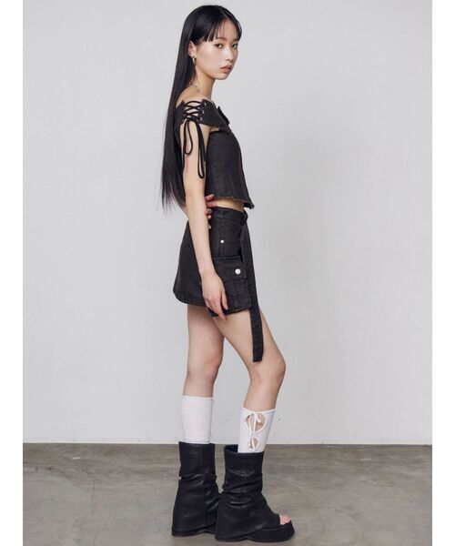 EMODA（エモダ）の「デニムオフショルダートップ（Tシャツ/カットソー・レディース・ライトブルー/ブラウン/インディゴブルー・FREE）」の11枚目の写真