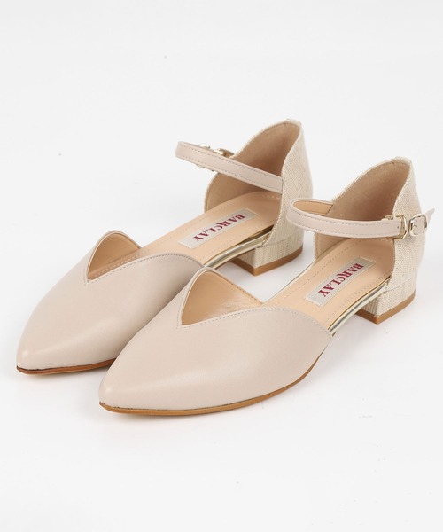 BARCLAY(バークレー)の「BARCLAY(バークレー)異素材セパレートパンプス ブラック(パンプス・レディース・ベージュ/イエロー/ブラック・22cm/22.5cm/23cm/24cm/24.5cm/23.5cm)」の2枚目の写真