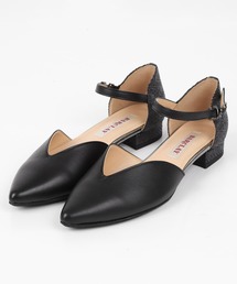 BARCLAY（バークレー）の「BARCLAY（バークレー）異素材セパレートパンプス　ブラック（パンプス）」