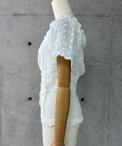 GLAMOROUS JANE(グラマラスジェーン)の「コットンレース半袖ブラウス(シャツ/ブラウス・レディース・ホワイト・M)」の16枚目の写真