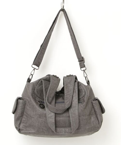 ONE DAY KMC (ワンデイケーエムシー)の「Five pockets 2Way Boston Bag/ファイブポケット2ウェイボストンバッグ(ボストンバッグ・レディース・ダークグレー/ブラウン/ブラック・FREE)」の4枚目の写真