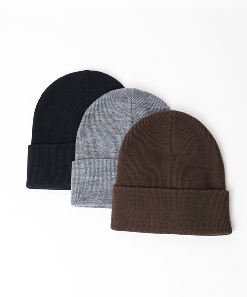 FRUIT OF THE LOOM（フルーツオブザルーム）の「【FRUIT OF THE LOOM】KNIT CAP（ニットキャップ/ビーニー・レディース・グレー/ブラウン・FREE）」の6枚目の写真