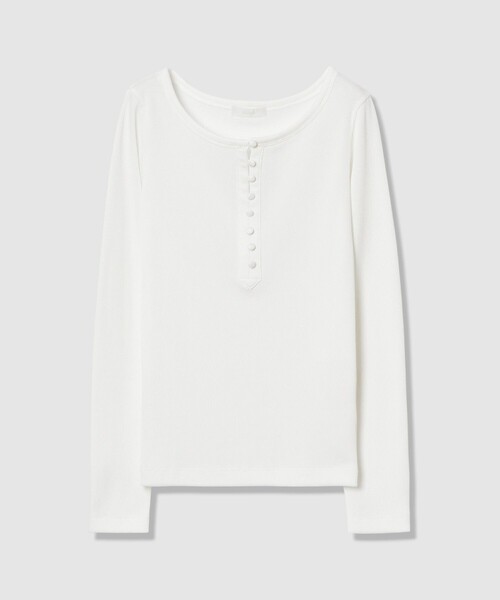 allureville(アルアバイル)の「テレコヘンリーネックプルオーバー(Tシャツ/カットソー・レディース・ホワイト/ブラック/サックスブルー・2)」の9枚目の写真