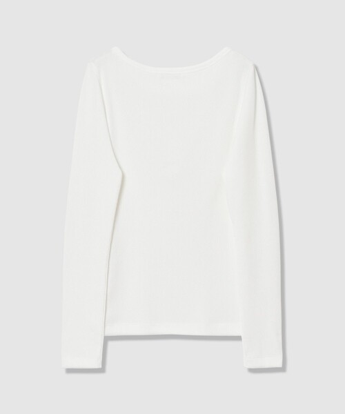 allureville(アルアバイル)の「テレコヘンリーネックプルオーバー(Tシャツ/カットソー・レディース・ホワイト/ブラック/サックスブルー・2)」の10枚目の写真