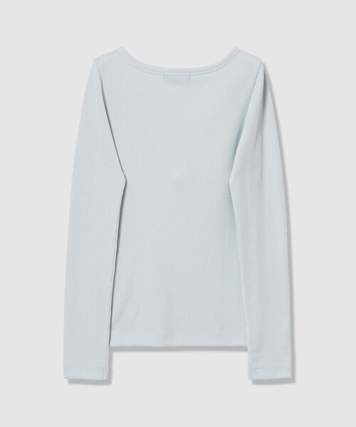 allureville(アルアバイル)の「テレコヘンリーネックプルオーバー(Tシャツ/カットソー・レディース・ホワイト/ブラック/サックスブルー・2)」の13枚目の写真