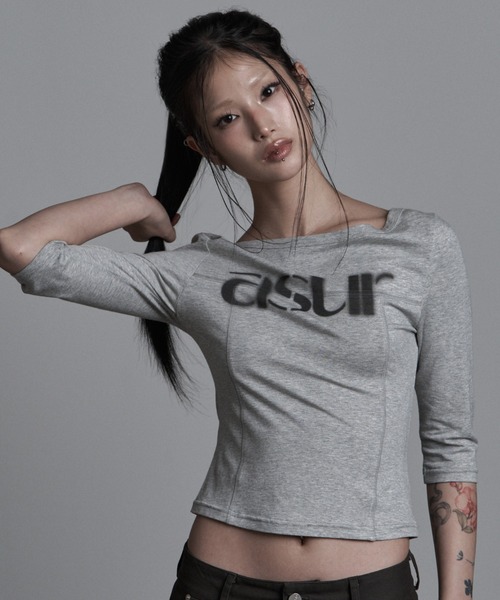 as you are(アズユーアー)の「◇ASYOUARE◇ソーイング ボート ネック スリーブ SEWING BOAT NECK SLEEVE(Tシャツ/カットソー・レディース・ブラック/ホワイト/グレー・FREE)」の3枚目の写真