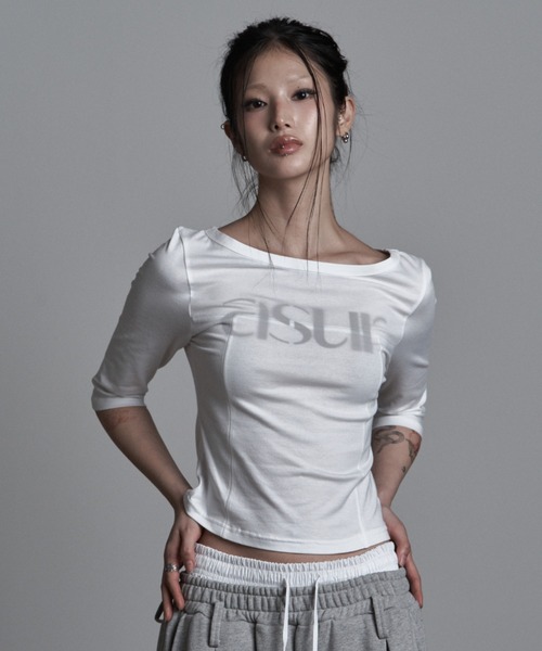 as you are(アズユーアー)の「◇ASYOUARE◇ソーイング ボート ネック スリーブ SEWING BOAT NECK SLEEVE(Tシャツ/カットソー・レディース・ブラック/ホワイト/グレー・FREE)」の19枚目の写真