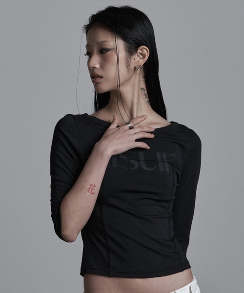 as you are(アズユーアー)の「◇ASYOUARE◇ソーイング ボート ネック スリーブ SEWING BOAT NECK SLEEVE(Tシャツ/カットソー・レディース・ブラック/ホワイト/グレー・FREE)」の16枚目の写真