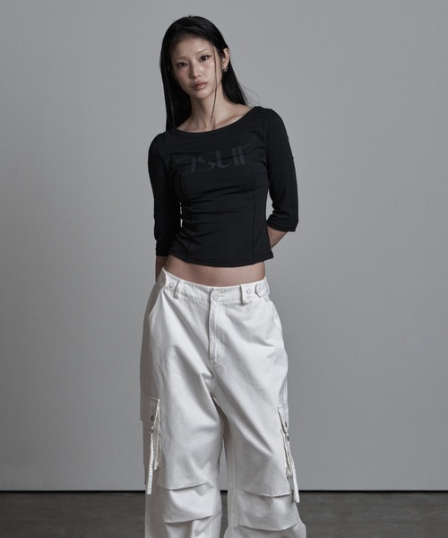 as you are(アズユーアー)の「◇ASYOUARE◇ソーイング ボート ネック スリーブ SEWING BOAT NECK SLEEVE(Tシャツ/カットソー・レディース・ブラック/ホワイト/グレー・FREE)」の17枚目の写真