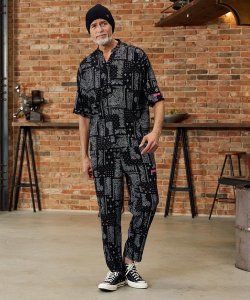 Maison code 13(メゾンコードサーティーン)の「mhs2585-felkod×Maison code 13 collaboration linen like bandana pullover shirts バンダナ柄プルオーバーシャツ(M26S-17)(シャツ/ブラウス・メンズ・ホワイト/ブラック・S/M/L)」の13枚目の写真
