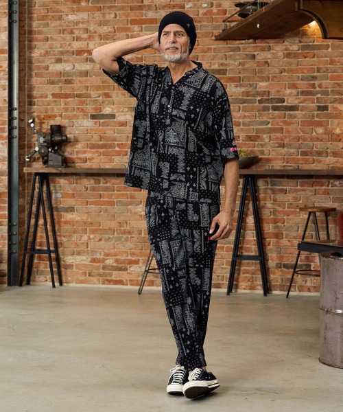 Maison code 13(メゾンコードサーティーン)の「mhs2585-felkod×Maison code 13 collaboration linen like bandana pullover shirts バンダナ柄プルオーバーシャツ(M26S-17)(シャツ/ブラウス・メンズ・ホワイト/ブラック・S/M/L)」の14枚目の写真