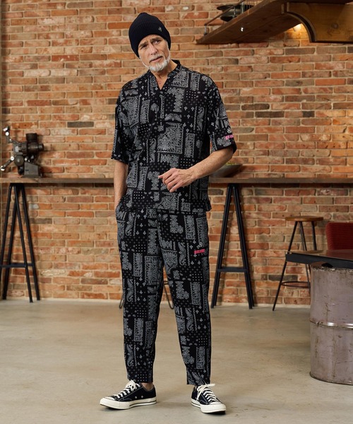 Maison code 13(メゾンコードサーティーン)の「mhs2585-felkod×Maison code 13 collaboration linen like bandana pullover shirts バンダナ柄プルオーバーシャツ(M26S-17)(シャツ/ブラウス・メンズ・ホワイト/ブラック・S/M/L)」の15枚目の写真