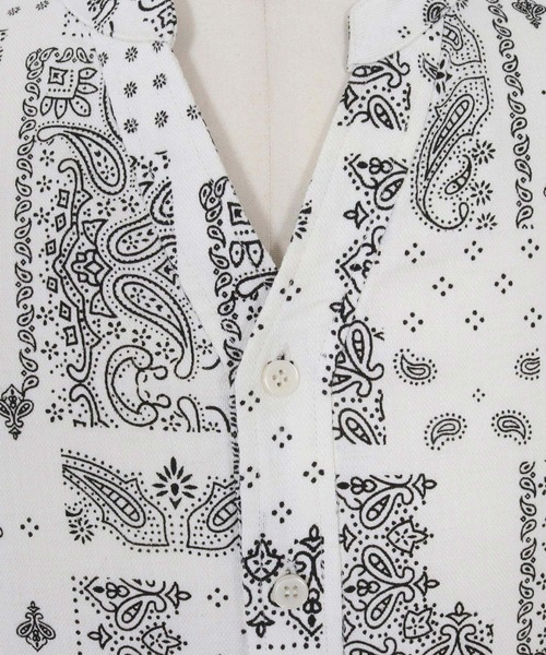 Maison code 13(メゾンコードサーティーン)の「mhs2585-felkod×Maison code 13 collaboration linen like bandana pullover shirts バンダナ柄プルオーバーシャツ(M26S-17)(シャツ/ブラウス・メンズ・ホワイト/ブラック・S/M/L)」の22枚目の写真
