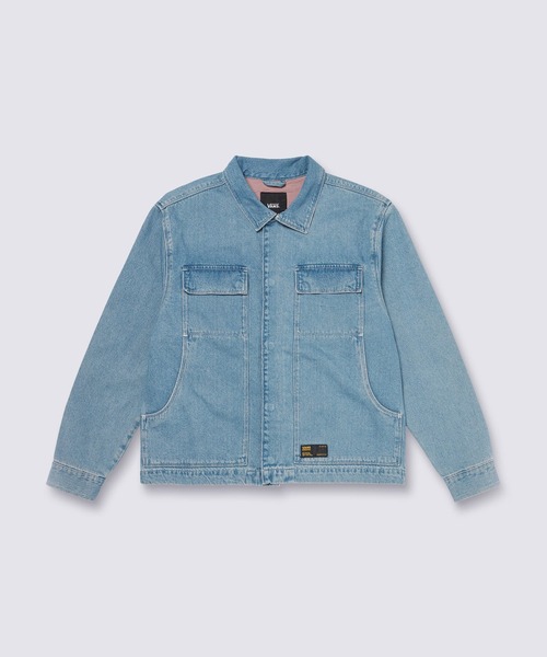 VANS(バンズ)の「MCAVOY デニム ステーションジャケット / McAvoy Denim Station Jacket ST VN000KV7CDX1(デニムジャケット・メンズ・ライトインディゴブルー・X-LARGE/MEDIUM/LARGE)」の1枚目の写真