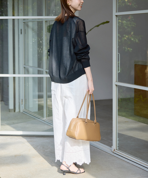 SLOBE IENA(スローブイエナ)の「エンブロイダリーレースサロペット(サロペット/オーバーオール・レディース・ブラック/ホワイト・FREE)」の11枚目の写真