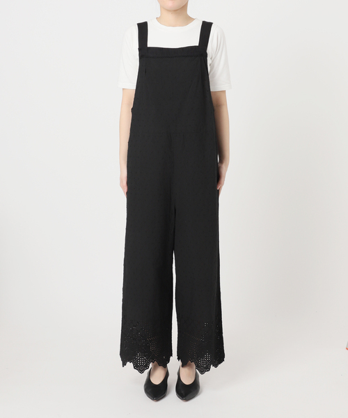 SLOBE IENA(スローブイエナ)の「エンブロイダリーレースサロペット(サロペット/オーバーオール・レディース・ブラック/ホワイト・FREE)」の13枚目の写真