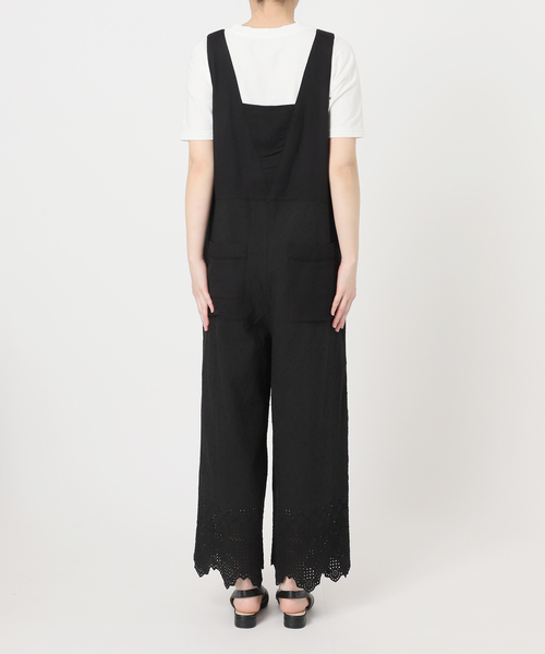 SLOBE IENA(スローブイエナ)の「エンブロイダリーレースサロペット(サロペット/オーバーオール・レディース・ブラック/ホワイト・FREE)」の15枚目の写真