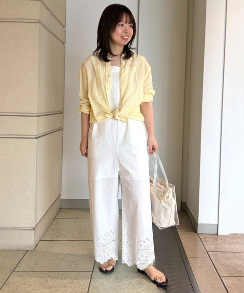 SLOBE IENA(スローブイエナ)の「エンブロイダリーレースサロペット(サロペット/オーバーオール・レディース・ブラック/ホワイト・FREE)」の11枚目の写真