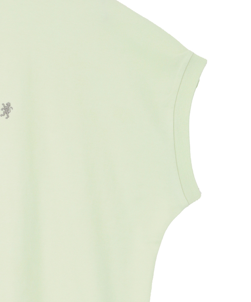 LOGEMENT DE CLAIRE(ロジュモンドクレール)の「【Gymphlex/ジムフレックス】クルーネックスリーブレスプルオーバー(Tシャツ/カットソー・レディース・チャコールグレー/ホワイト/グリーン/オレンジ・FREE)」の6枚目の写真