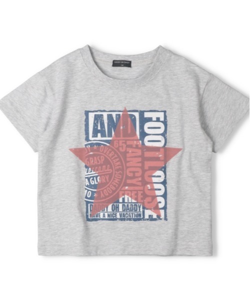 Daddy Oh Daddy（ダディーオーダディー）の「星フロッキープリント半袖Tシャツ（Tシャツ/カットソー・キッズ・イエロー/グレー・160/150/140/130/120/110/100）」の2枚目の写真