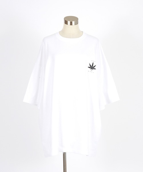 a.p.o.v.(エーピーオービー)の「a.p.o.v. レインボーマリファナバックビッグプリントオーバーサイズTシャツ(Tシャツ/カットソー・メンズ・ブラック/ホワイト・ONESIZE)」の14枚目の写真
