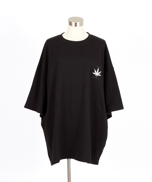 a.p.o.v.(エーピーオービー)の「a.p.o.v. レインボーマリファナバックビッグプリントオーバーサイズTシャツ(Tシャツ/カットソー・メンズ・ブラック/ホワイト・ONESIZE)」の9枚目の写真