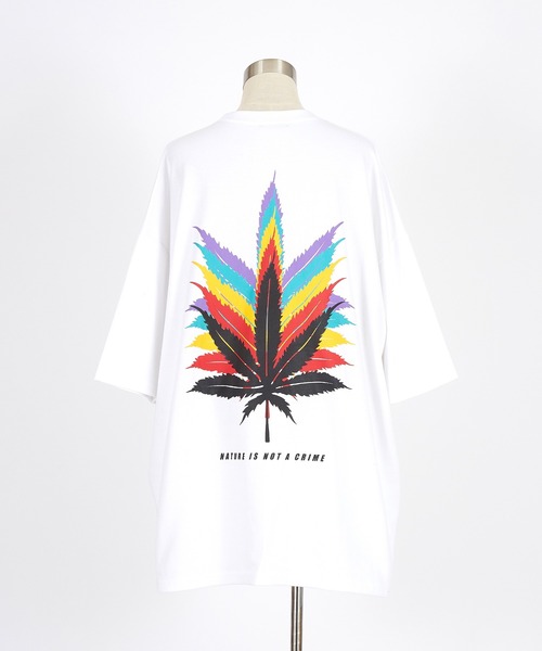 a.p.o.v.(エーピーオービー)の「a.p.o.v. レインボーマリファナバックビッグプリントオーバーサイズTシャツ(Tシャツ/カットソー・メンズ・ブラック/ホワイト・ONESIZE)」の11枚目の写真
