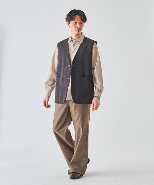 EDIFICE（エディフィス）の「ウールリネン オーバー ベスト（その他アウター・メンズ・ブラウン/アイボリー・MEDIUM/LARGE）」の20枚目の写真