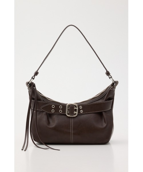 MOUSSY(マウジー)の「ZIP SHOULDER バッグ(ショルダーバッグ・レディース・ブラウン/ライトブルー/ブラック・FREE)」の8枚目の写真