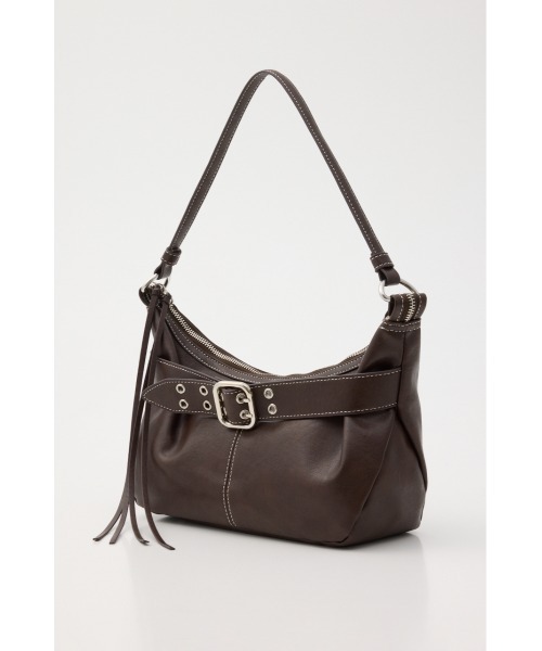 MOUSSY(マウジー)の「ZIP SHOULDER バッグ(ショルダーバッグ・レディース・ブラウン/ライトブルー/ブラック・FREE)」の9枚目の写真