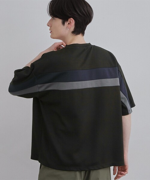 tk.TAKEO KIKUCHI（ティーケータケオキクチ）の「バックラインカットソー（Tシャツ/カットソー・メンズ・ブルー/ブラック/ホワイト・02/03）」の9枚目の写真