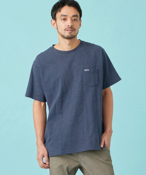 EDWIN(エドウィン)の「EDWIN エドウィン COOL Tシャツ 半袖 接触冷感(Tシャツ/カットソー・メンズ・ブルー系その他/ネイビー/ホワイト/グレー/ブルー・X-LARGE/MEDIUM/LARGE)」の1枚目の写真