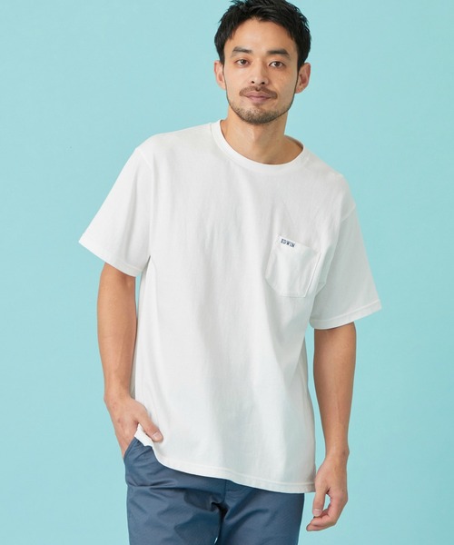 EDWIN(エドウィン)の「EDWIN エドウィン COOL Tシャツ 半袖 接触冷感(Tシャツ/カットソー・メンズ・ブルー系その他/ネイビー/ホワイト/グレー/ブルー・X-LARGE/MEDIUM/LARGE)」の2枚目の写真