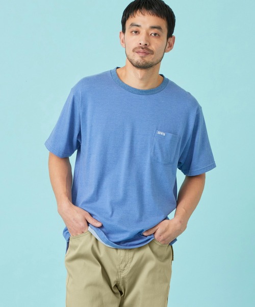 EDWIN(エドウィン)の「EDWIN エドウィン COOL Tシャツ 半袖 接触冷感(Tシャツ/カットソー・メンズ・ブルー系その他/ネイビー/ホワイト/グレー/ブルー・X-LARGE/MEDIUM/LARGE)」の4枚目の写真