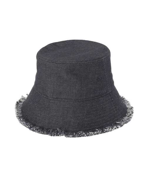 Green Parks(グリーンパークス)の「フリンジバケットハット(ハット・レディース・アイボリー/ブラック/ライトインディゴブルー・FREE)」の2枚目の写真