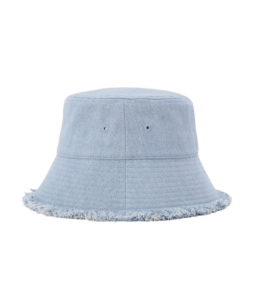 Green Parks(グリーンパークス)の「フリンジバケットハット(ハット・レディース・アイボリー/ブラック/ライトインディゴブルー・FREE)」の4枚目の写真