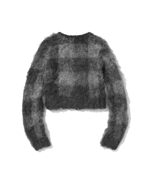 EXTRAORDINARY(エクストラオーディナリー)の「W BLOCK CHECK ZIP UP CARDIGAN CHARCOAL(カーディガン/ボレロ・レディース・その他・F)」の2枚目の写真