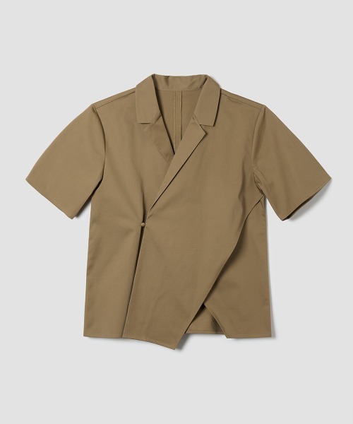 TELOPLAN（テーロプラン）の「【TELOPLAN】26SS新作 Avni Open Collar Shirt / アヴニオープンカラーシャツ（シャツ/ブラウス・レディース・カーキ系/White・ONE SIZE）」の5枚目の写真