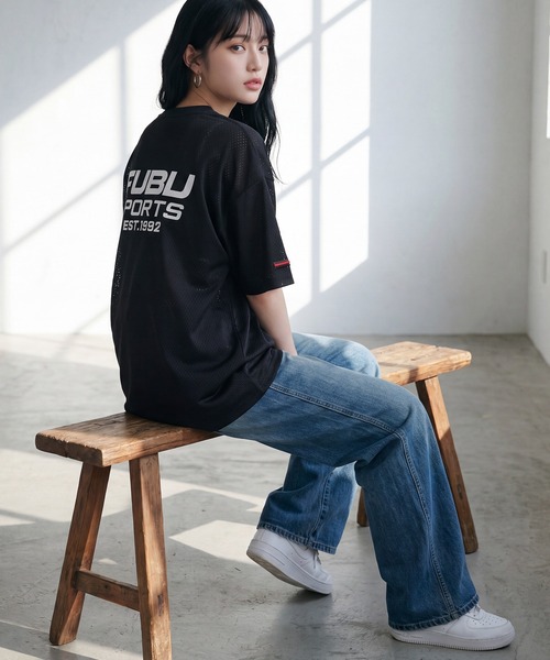 FUBU（ フブ）の「【FUBU/フブ】MESH T-SHIRTS/メッシュTシャツ（Tシャツ/カットソー・メンズ・ブラック/ホワイト・XL/M/L）」の21枚目の写真