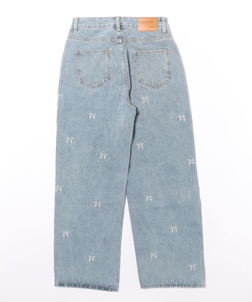 frunco（フランコ）の「リボン刺繍デニムパンツ（デニムパンツ・レディース・ブルー・FREE）」の14枚目の写真