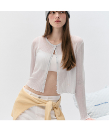 NUBASIC LINEN CARDIGAN BLUE