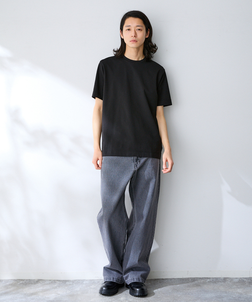 B.C STOCK（ベーセーストック）の「MULTI FUNCTION 32G PONTE S/S TEE（Tシャツ/カットソー・メンズ・ホワイト/チャコールグレー/ブラック/ベージュ・SMALL/X-LARGE/MEDIUM/LARGE）」の11枚目の写真