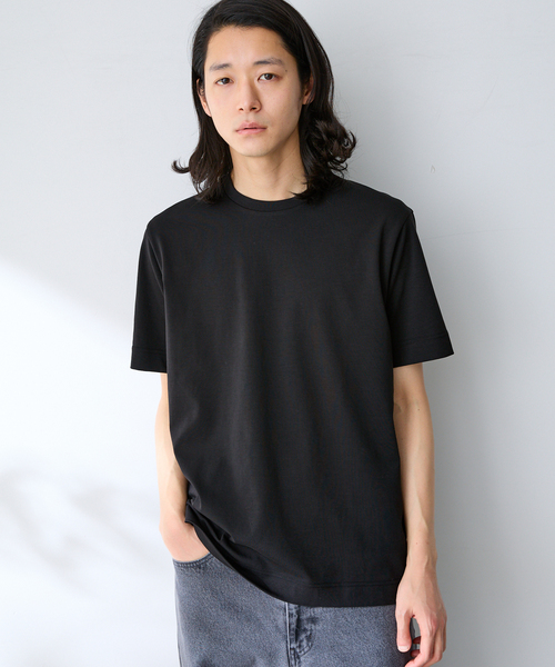 B.C STOCK（ベーセーストック）の「MULTI FUNCTION 32G PONTE S/S TEE（Tシャツ/カットソー・メンズ・ホワイト/チャコールグレー/ブラック/ベージュ・SMALL/X-LARGE/MEDIUM/LARGE）」の10枚目の写真