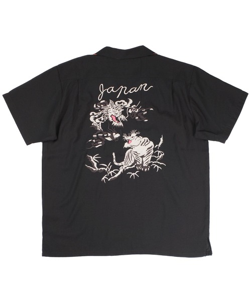 HOUSTON(ヒューストン)の「【UT207】【HOUSTON/ヒューストン】TIGER & DRAGON SOUVENIR SHIRT 41277(シャツ/ブラウス・メンズ・ブラック/オリーブ・LARGE/MEDIUM)」の3枚目の写真