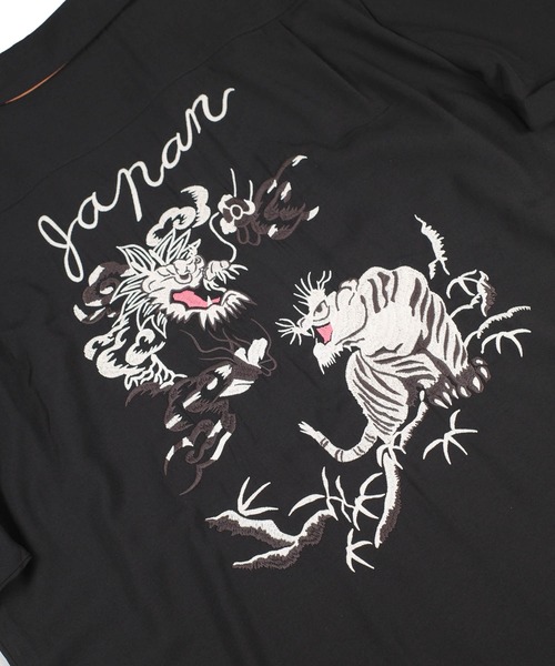 HOUSTON(ヒューストン)の「【UT207】【HOUSTON/ヒューストン】TIGER & DRAGON SOUVENIR SHIRT 41277(シャツ/ブラウス・メンズ・ブラック/オリーブ・LARGE/MEDIUM)」の15枚目の写真